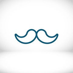 mustache icon stock vector illustration flat design