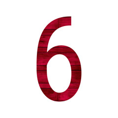 Number 6 (six) alphabet