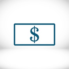 dollar money icon stock vector illustration flat design