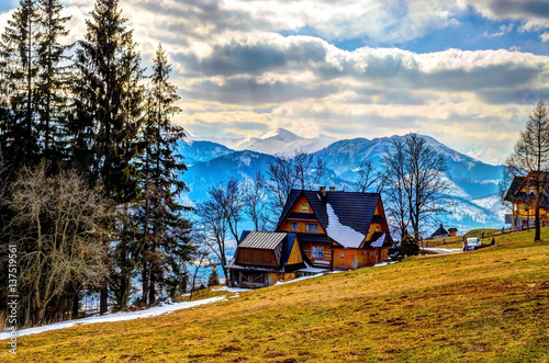"Winter mountains panorama of Zakopane, High Tatra ...
