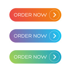 Order Now web button set - obrazy, fototapety, plakaty
