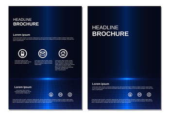 Template layout for magazine brochure flyer vector