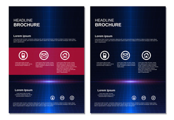 Template layout for magazine brochure flyer vector