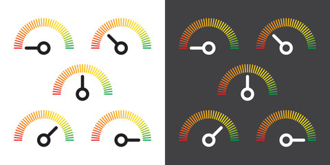 meter signs infographic gauge element