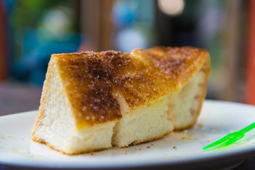 Butter Sweetened Condensed Milk and Sugar on Toast