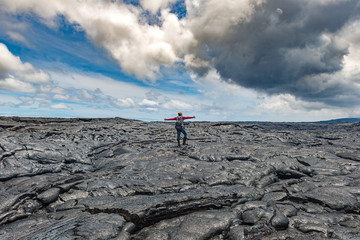Lava field at Vocalnoes National Park Hawaii