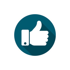 Thumb up vector logo icon.