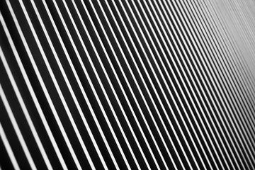 The perspective of parallel black and white lines