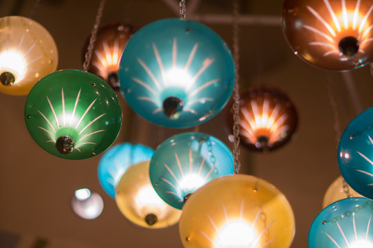 Decorative glass light fixtures