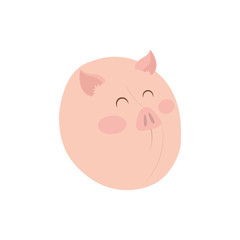 Pig farm animal icon vector illustration graphic design