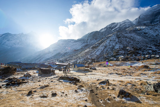 beautiful view on top of Annapurna Base Camp