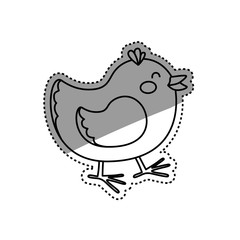 chicken farm animal icon vector illustration graphic design