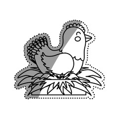 chicken farm animal icon vector illustration graphic design