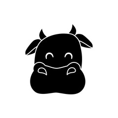Cow farm animal icon vector illustration graphic design