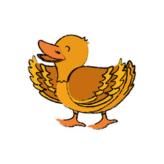 duck farm animal icon vector illustration graphic design