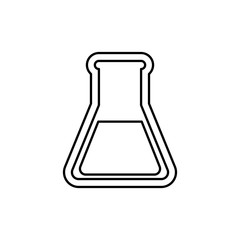 Chemistry flask glass icon vector illustration graphic design