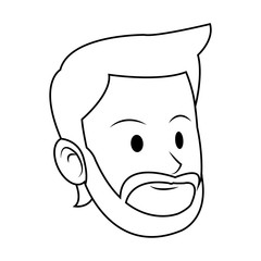 man face cartoon icon over white background. vector illustration