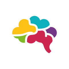 Human brain symbol icon vector illustration graphic design