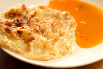 Roti canai is a popular Malaysian dish.