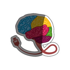 Human brain symbol icon vector illustration graphic design