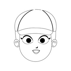 man with a cap over white background. vector illustration