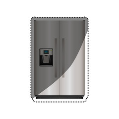Fridge home appliance icon vector illustration graphic design