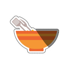 Food deep plate icon vector illustration graphic design