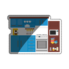 Kitchen interior design icon vector illustration graphic design