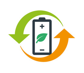 Environmentally Friendly Battery Logo