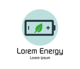 Environmentally Friendly Battery Logo