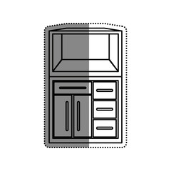 Kitchen cabinet design icon vector illustration graphic design