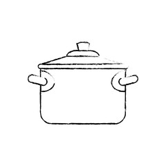 Saucepan cookware equipment icon vector illustration graphic design