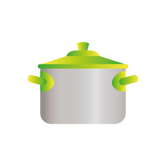 Saucepan cookware equipment icon vector illustration graphic design