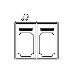 Kitchen cabinet design icon vector illustration graphic design