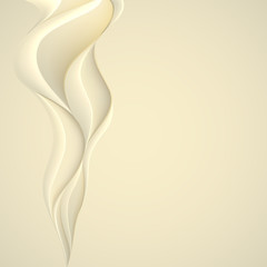 Gold background with texture of the volumetric wavy lines. With blank space for text.