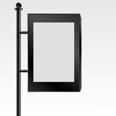 Black Mock up empty bilboard vector illustration eps 10