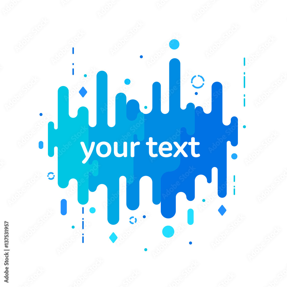Poster dynamic wavy form with irregular parallel rounded lines. isolated on white background. line style. e