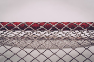 Close up of outdoor hockey net