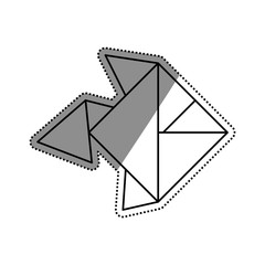 origami paper art icon vector illustration graphic design