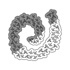 origami paper art icon vector illustration graphic design