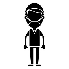 male surgeon medical professional pictogram vector illustration eps 10