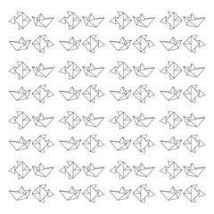 origami paper art icon vector illustration graphic design