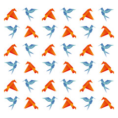 origami paper art icon vector illustration graphic design