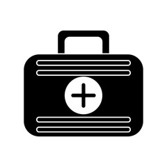 first aid case medical emergency pictogram vector illustration eps 10