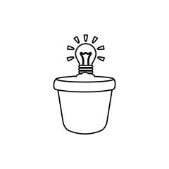 Bulb light energy icon vector illustration graphic design