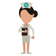nurse work hospital clipboard vector illustration eps 10