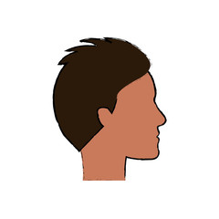 Man faceless head icon vector illustration graphic design