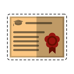 cartoon certificate diploma school icon vector illustration eps 10