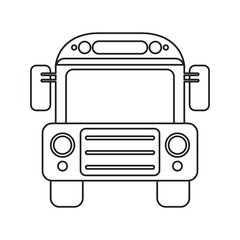 school bus transport design thin line vector illustration eps 10