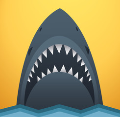 Fototapeta premium Shark vector illustration 